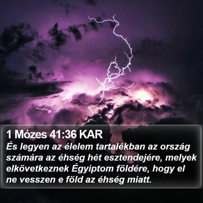 1 Mózes 41:36 KAR Bible Verse Image