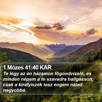 1 Mózes 41:40 KAR Bible Verse Image