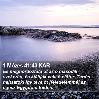 1 Mózes 41:43 KAR Bible Verse Image