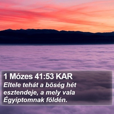1 Mózes 41:53 KAR Bible Verse Image