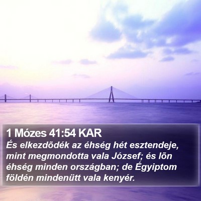 1 Mózes 41:54 KAR Bible Verse Image