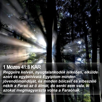 1 Mózes 41:8 KAR Bible Verse Image