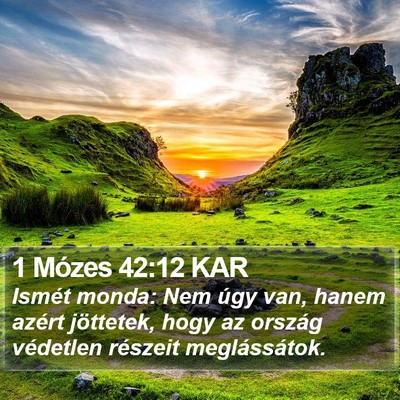 1 Mózes 42:12 KAR Bible Verse Image