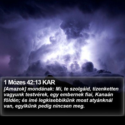 1 Mózes 42:13 KAR Bible Verse Image