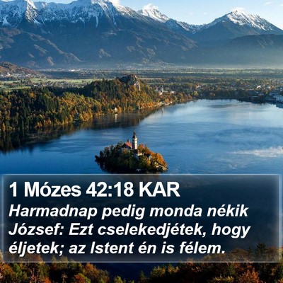 1 Mózes 42:18 KAR Bible Verse Image