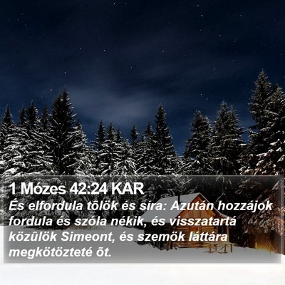 1 Mózes 42:24 KAR Bible Verse Image