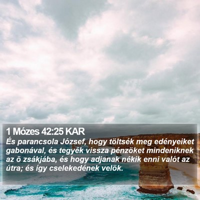 1 Mózes 42:25 KAR Bible Verse Image