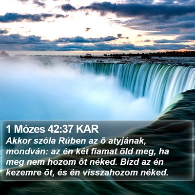 1 Mózes 42:37 KAR Bible Verse Image
