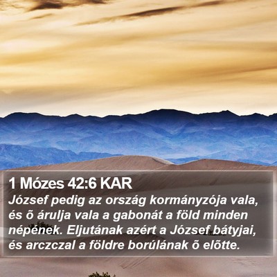 1 Mózes 42:6 KAR Bible Verse Image