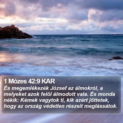 1 Mózes 42:9 KAR Bible Verse Image