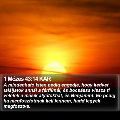 1 Mózes 43:14 KAR Bible Verse Image