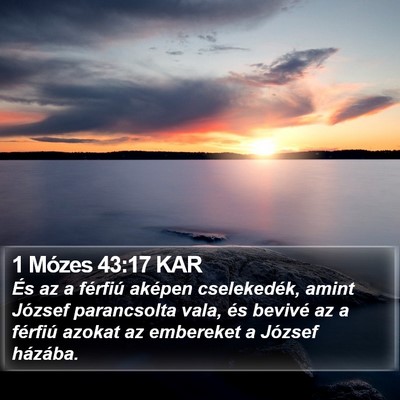 1 Mózes 43:17 KAR Bible Verse Image