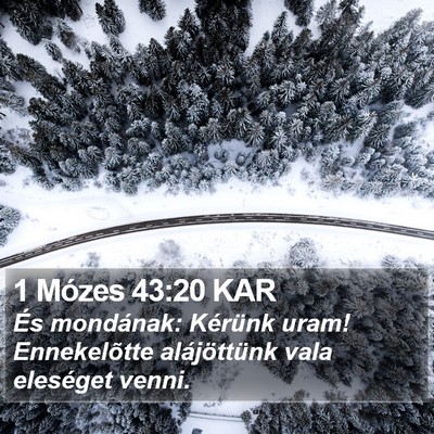1 Mózes 43:20 KAR Bible Verse Image