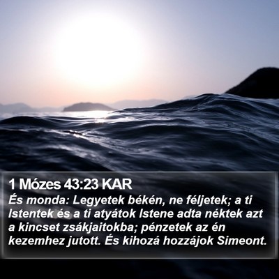 1 Mózes 43:23 KAR Bible Verse Image