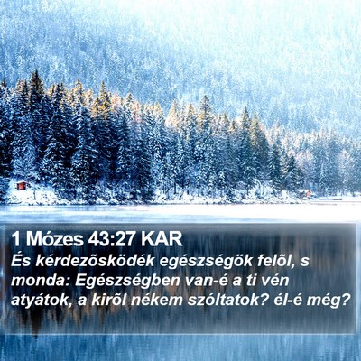 1 Mózes 43:27 KAR Bible Verse Image