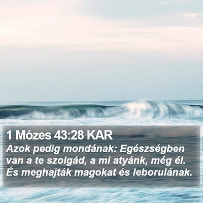 1 Mózes 43:28 KAR Bible Verse Image