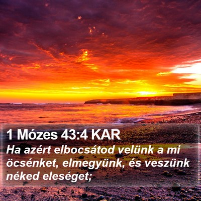 1 Mózes 43:4 KAR Bible Verse Image