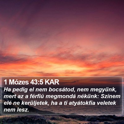 1 Mózes 43:5 KAR Bible Verse Image
