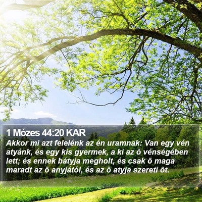 1 Mózes 44:20 KAR Bible Verse Image