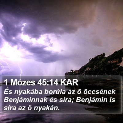 1 Mózes 45:14 KAR Bible Verse Image