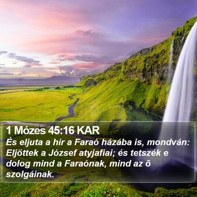 1 Mózes 45:16 KAR Bible Verse Image