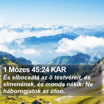 1 Mózes 45:24 KAR Bible Verse Image
