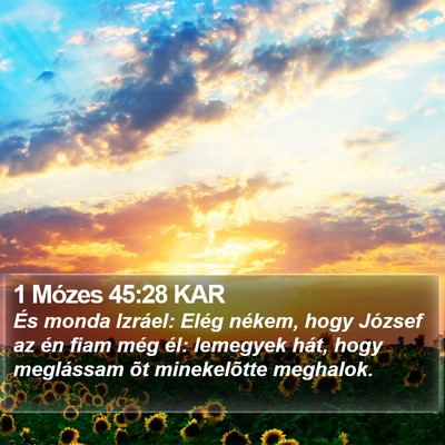 1 Mózes 45:28 KAR Bible Verse Image