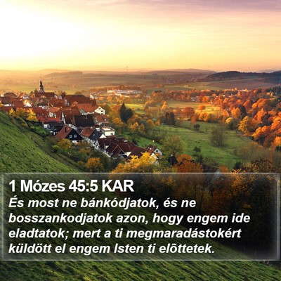 1 Mózes 45:5 KAR Bible Verse Image