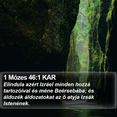 1 Mózes 46:1 KAR Bible Verse Image
