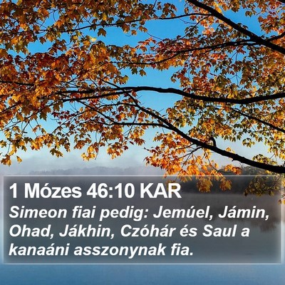 1 Mózes 46:10 KAR Bible Verse Image