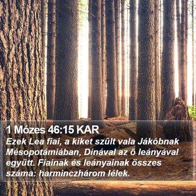 1 Mózes 46:15 KAR Bible Verse Image