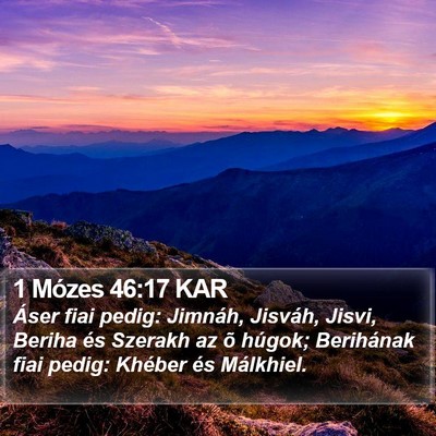 1 Mózes 46:17 KAR Bible Verse Image