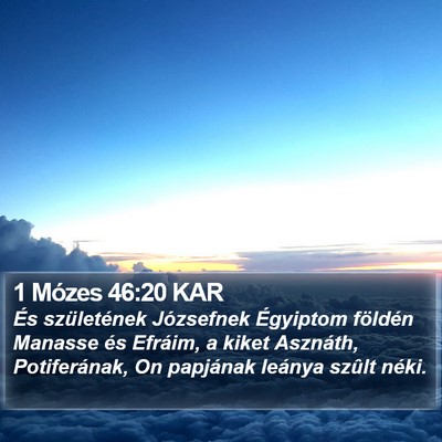 1 Mózes 46:20 KAR Bible Verse Image
