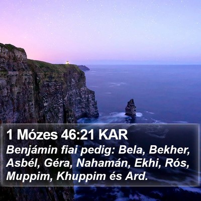 1 Mózes 46:21 KAR Bible Verse Image