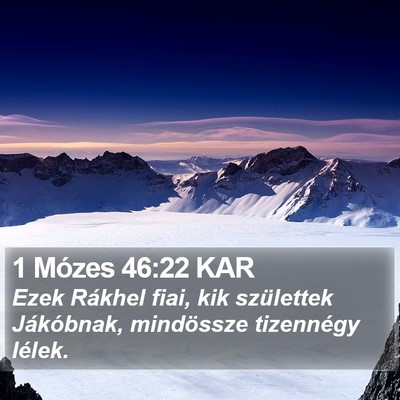 1 Mózes 46:22 KAR Bible Verse Image