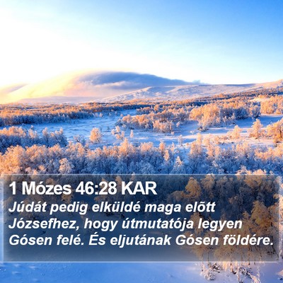 1 Mózes 46:28 KAR Bible Verse Image