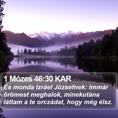 1 Mózes 46:30 KAR Bible Verse Image