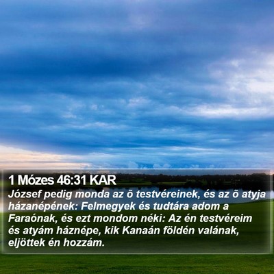 1 Mózes 46:31 KAR Bible Verse Image