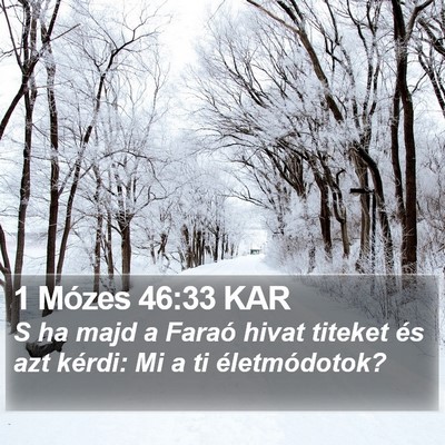 1 Mózes 46:33 KAR Bible Verse Image