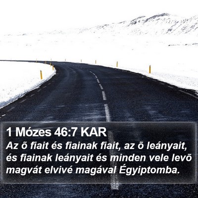 1 Mózes 46:7 KAR Bible Verse Image