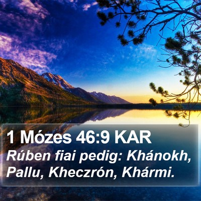 1 Mózes 46:9 KAR Bible Verse Image