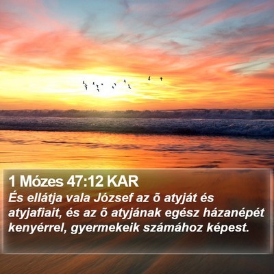 1 Mózes 47:12 KAR Bible Verse Image