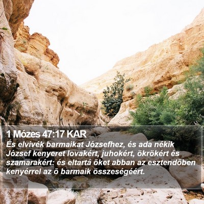 1 Mózes 47:17 KAR Bible Verse Image