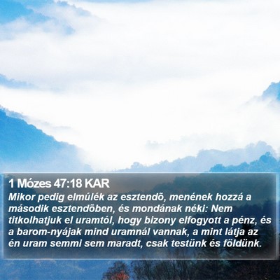 1 Mózes 47:18 KAR Bible Verse Image