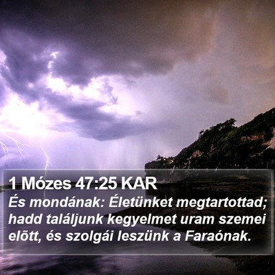 1 Mózes 47:25 KAR Bible Verse Image