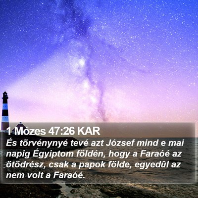 1 Mózes 47:26 KAR Bible Verse Image