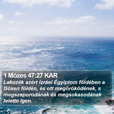1 Mózes 47:27 KAR Bible Verse Image