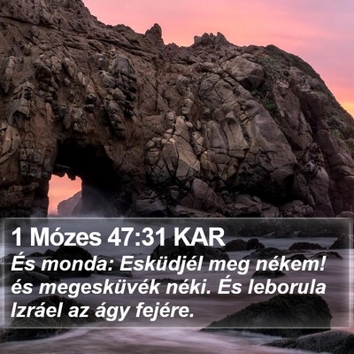 1 Mózes 47:31 KAR Bible Verse Image