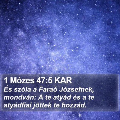 1 Mózes 47:5 KAR Bible Verse Image