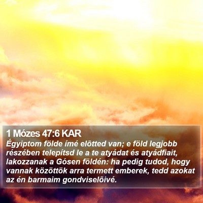 1 Mózes 47:6 KAR Bible Verse Image